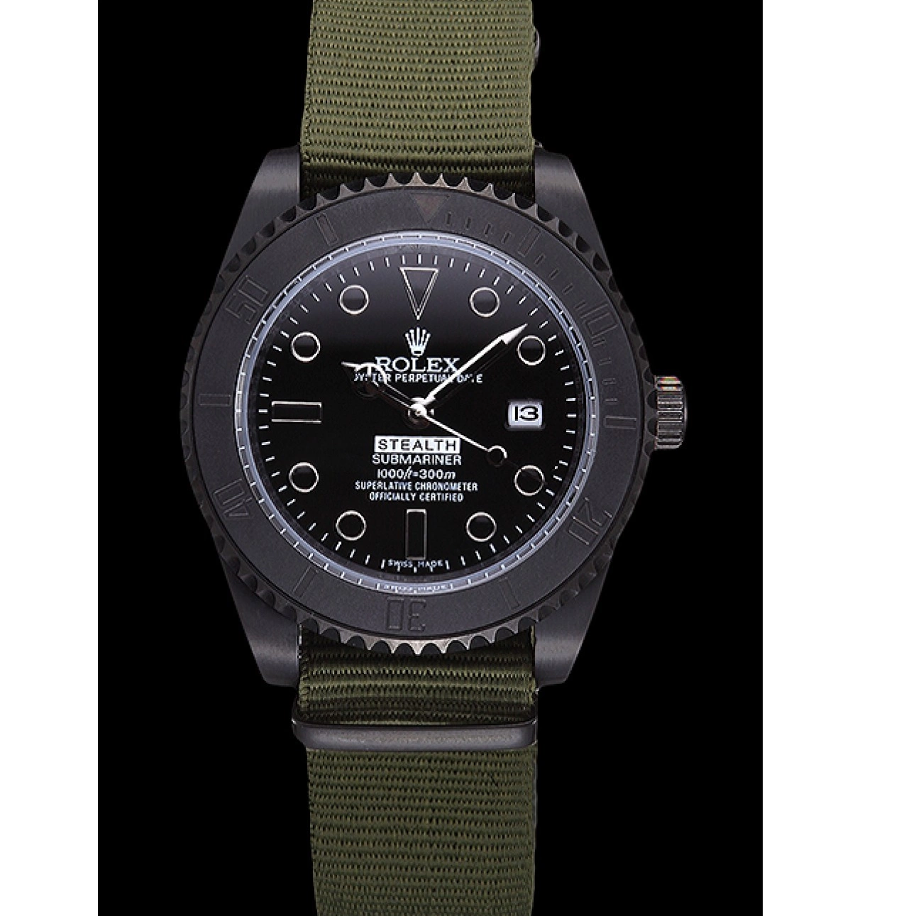 Aaa replica Rolex 621995 Stealth Submariner Olive 0824